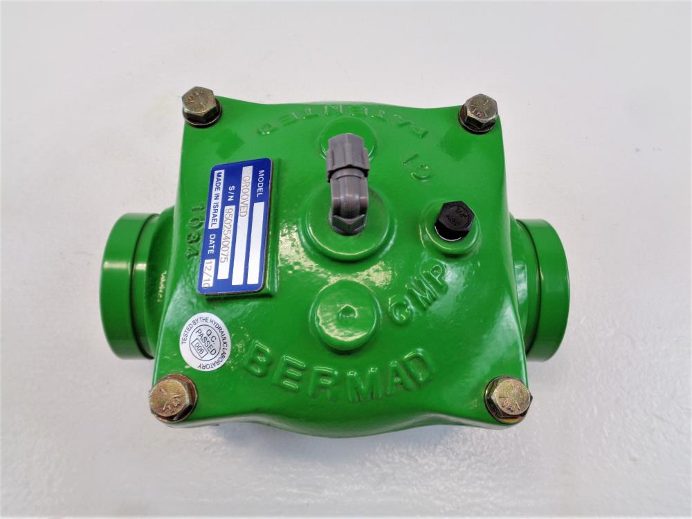 Bermad 3" Irrigation Hydraulic Control Valve, Grooved, Cast Iron